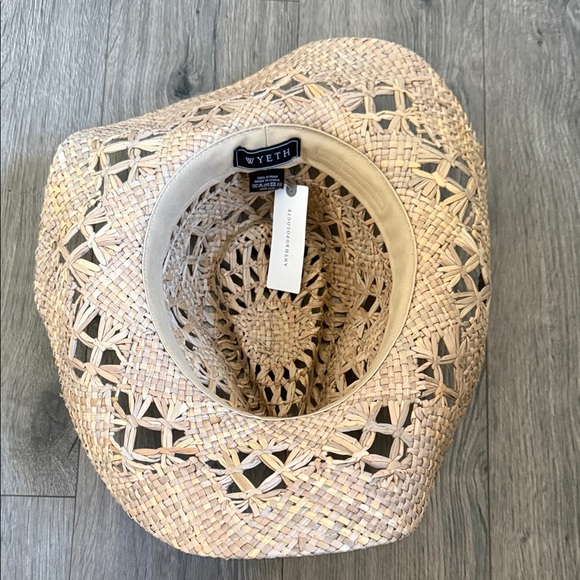 Anthropologie Wyeth Straw Cutwork Rancher  Hat - Tan - Picture 3 of 3